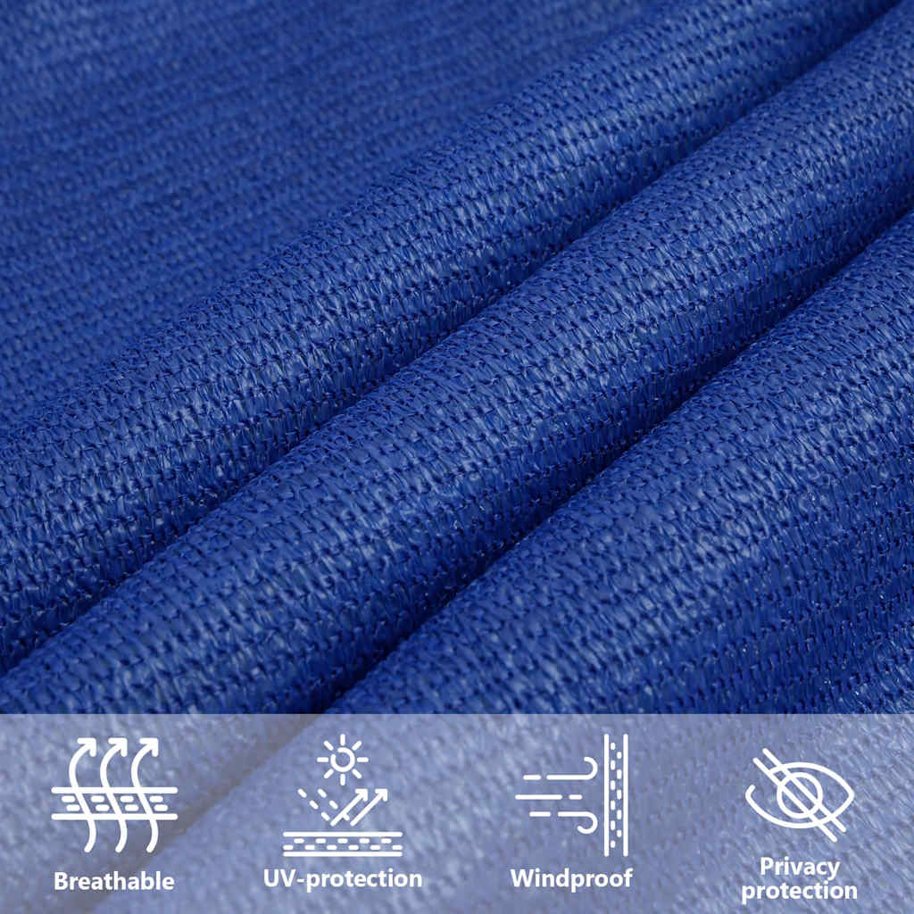 vidaXL Sunshade Sail 160 g/m² Square Blue 6x6 m HDPE