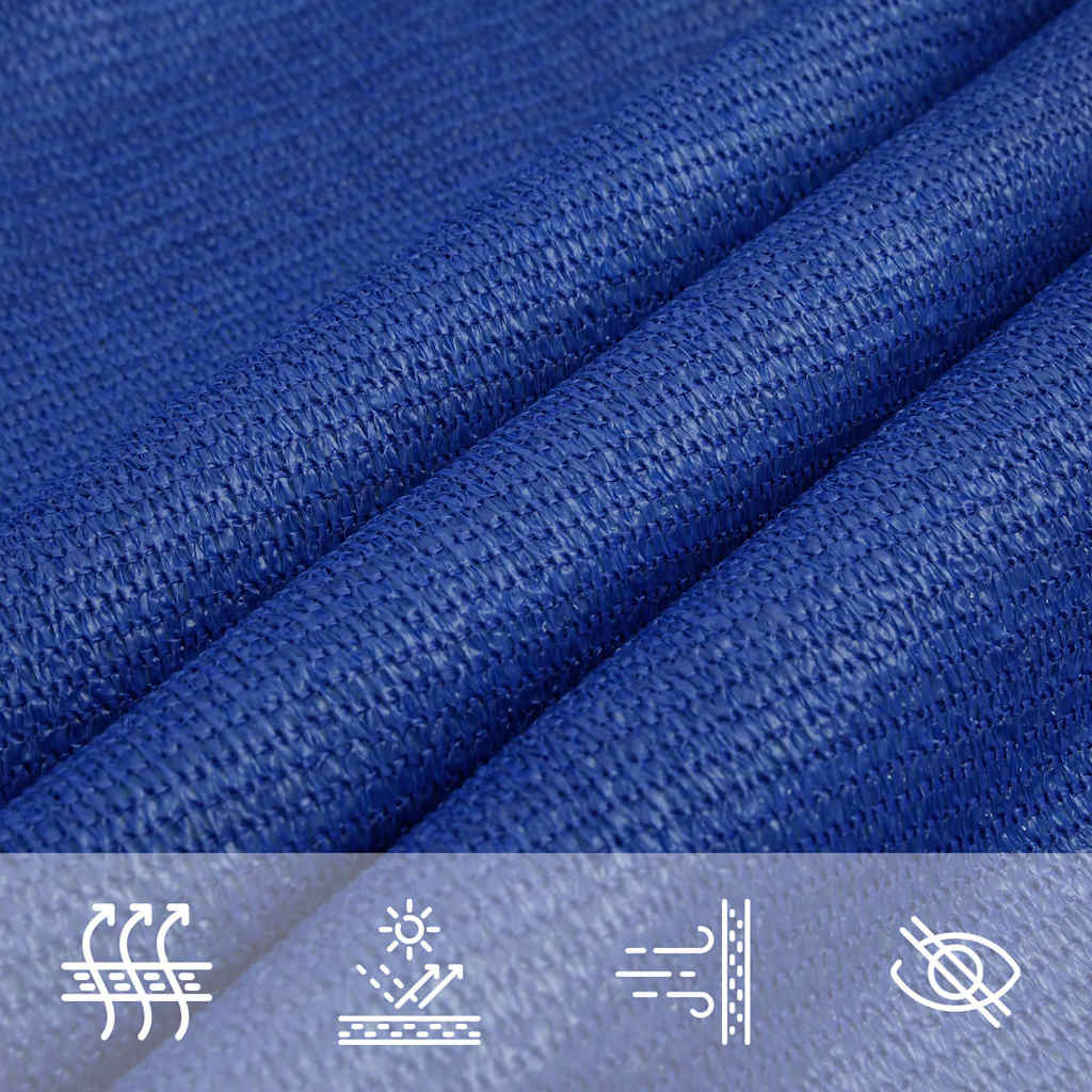 vidaXL Sunshade Sail 160 g/m² Rectangular Blue 2.5x5 m HDPE