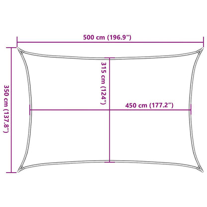 vidaXL Sunshade Sail 160 g/m² Rectangular Blue 3.5x5 m HDPE