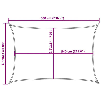 vidaXL Sunshade Sail 160 g/m² Rectangular Blue 5x6 m HDPE