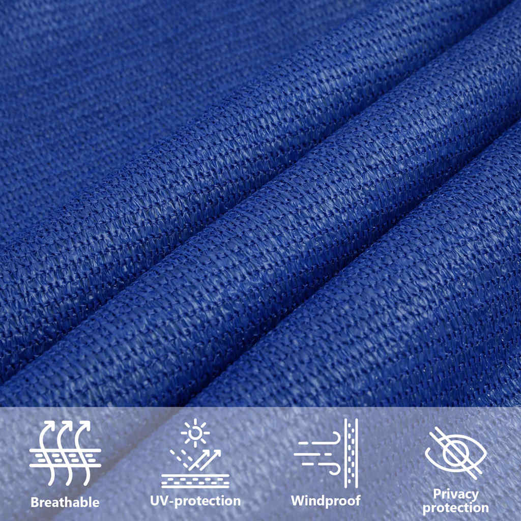 vidaXL Sunshade Sail 160 g/m² Rectangular Blue 5x7 m HDPE