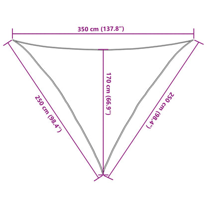 vidaXL Sunshade Sail 160 g/m² Blue 2.5x2.5x3.5 m HDPE
