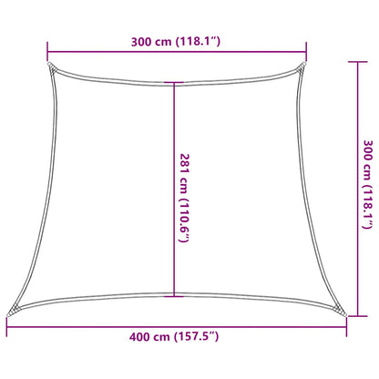 vidaXL Sunshade Sail 160 g/m² Trapezium Blue 3/4x3 m HDPE