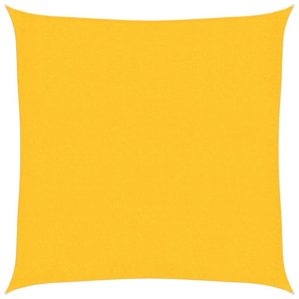 vidaXL Sunshade Sail 160 g/m² Yellow 2.5x2.5 m HDPE