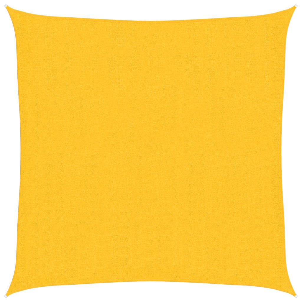 vidaXL Sunshade Sail 160 g/m² Yellow 2.5x2.5 m HDPE