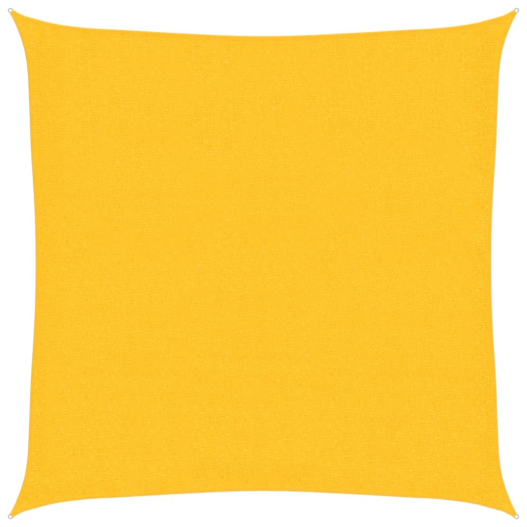 vidaXL Sunshade Sail 160 g/m² Yellow 3.6x3.6 m HDPE