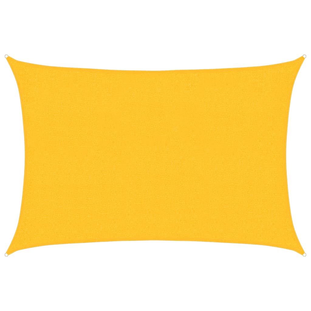 vidaXL Sunshade Sail 160 g/m² Rectangular Yellow 2x2.5 m HDPE