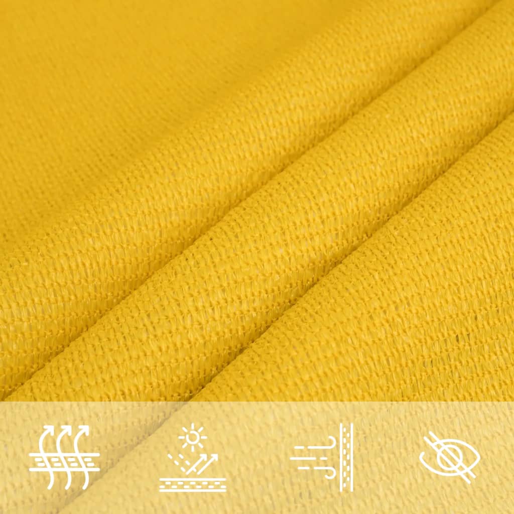 vidaXL Sunshade Sail 160 g/m² Rectangular Yellow 2x2.5 m HDPE