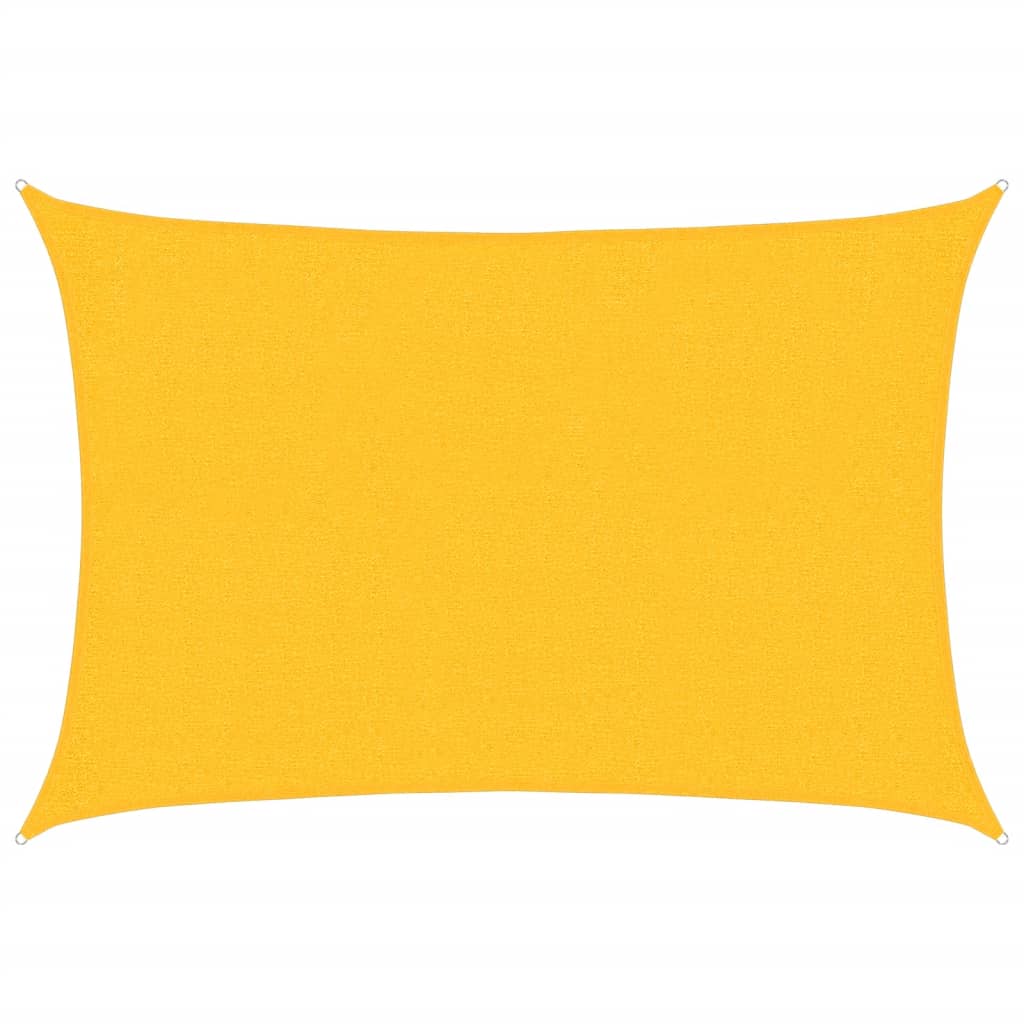 vidaXL Sunshade Sail 160 g/m² Rectangular Yellow 2x3 m HDPE