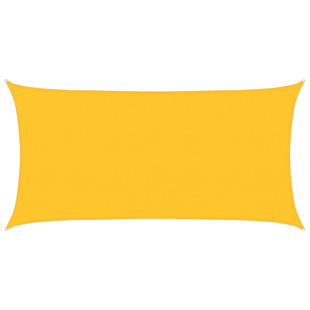 vidaXL Sunshade Sail 160 g/m² Rectangular Yellow 2x3.5 m HDPE