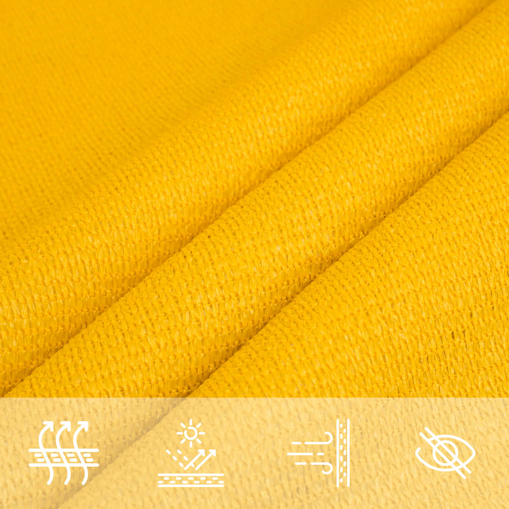 vidaXL Sunshade Sail 160 g/m² Rectangular Yellow 2x3.5 m HDPE