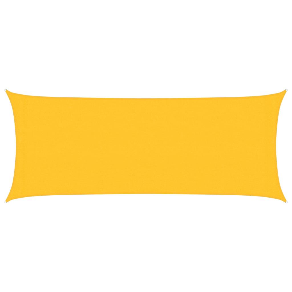 vidaXL Sunshade Sail 160 g/m² Yellow 2x5 m HDPE