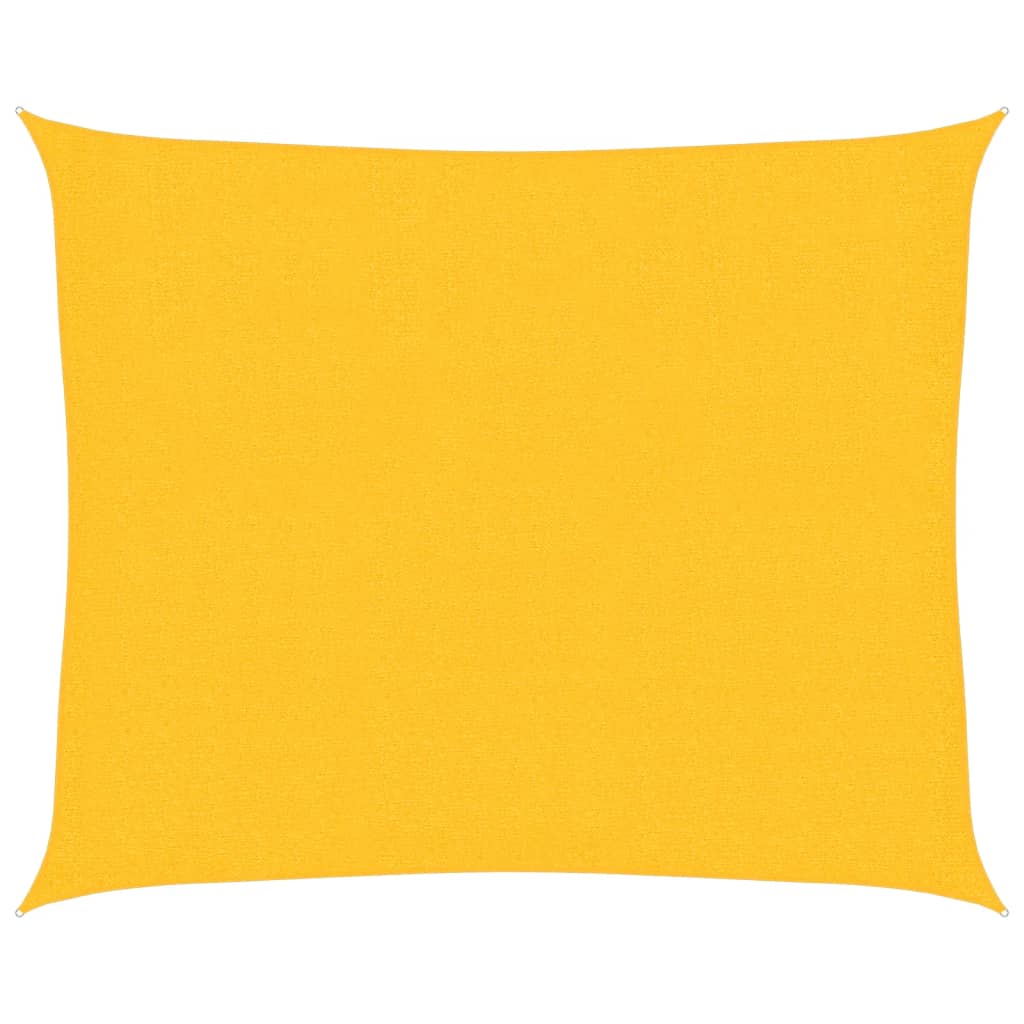 vidaXL Sunshade Sail 160 g/m² Yellow 2.5x3 m HDPE