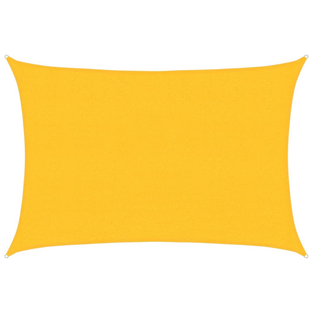 vidaXL Sunshade Sail 160 g/m² Yellow 2.5x3.5 m HDPE