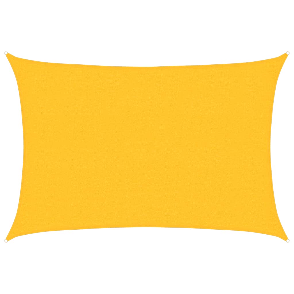vidaXL Sunshade Sail 160 g/m² Yellow 2.5x4 m HDPE
