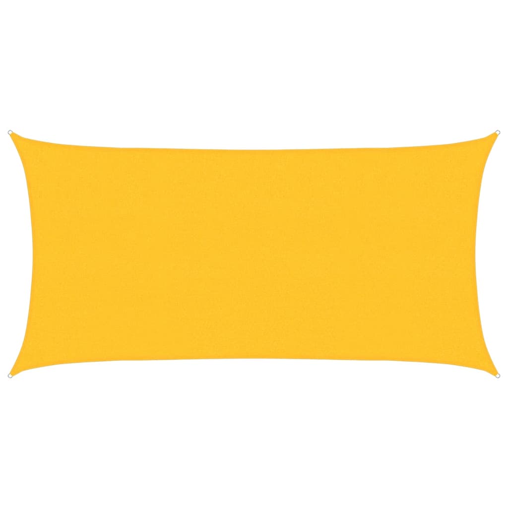 vidaXL Sunshade Sail 160 g/m² Yellow 2.5x4.5 m HDPE