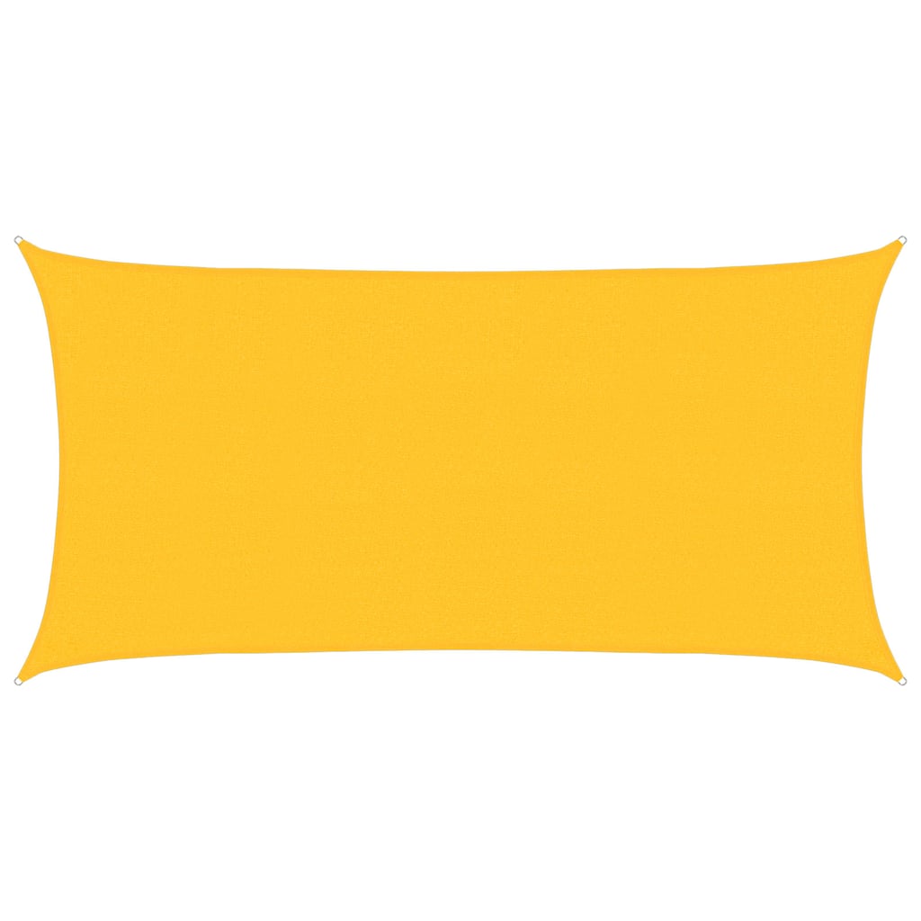 vidaXL Sunshade Sail 160 g/m² Yellow 2.5x4.5 m HDPE