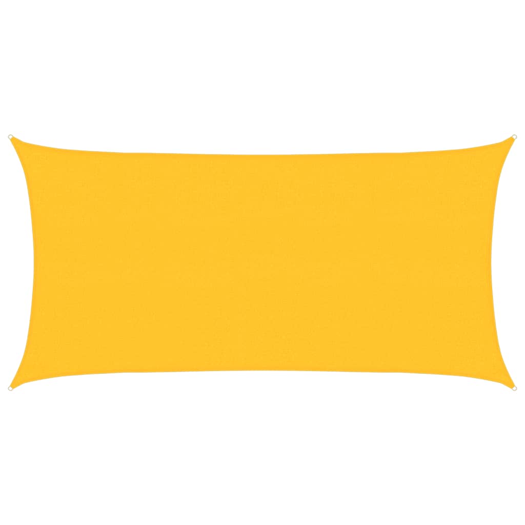 vidaXL Sunshade Sail 160 g/m² Yellow 2.5x5 m HDPE