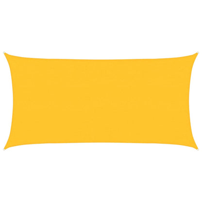 vidaXL Sunshade Sail 160 g/m² Yellow 2.5x5 m HDPE