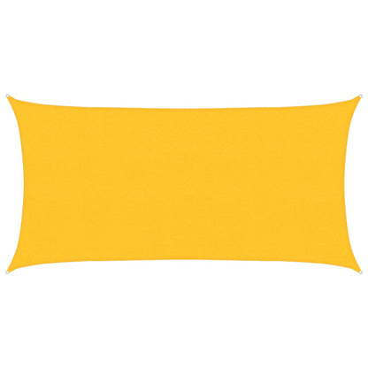 vidaXL Sunshade Sail 160 g/m² Yellow 2.5x5 m HDPE