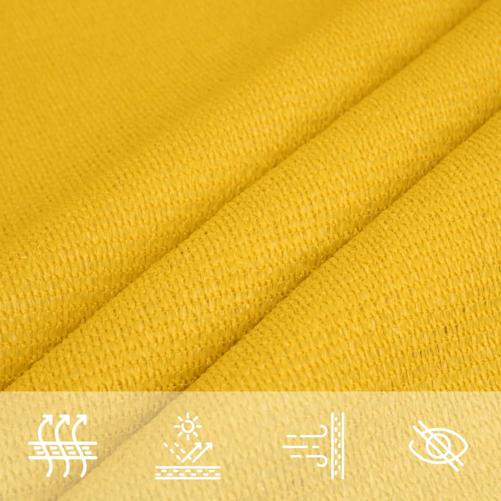 vidaXL Sunshade Sail 160 g/m² Yellow 2.5x5 m HDPE