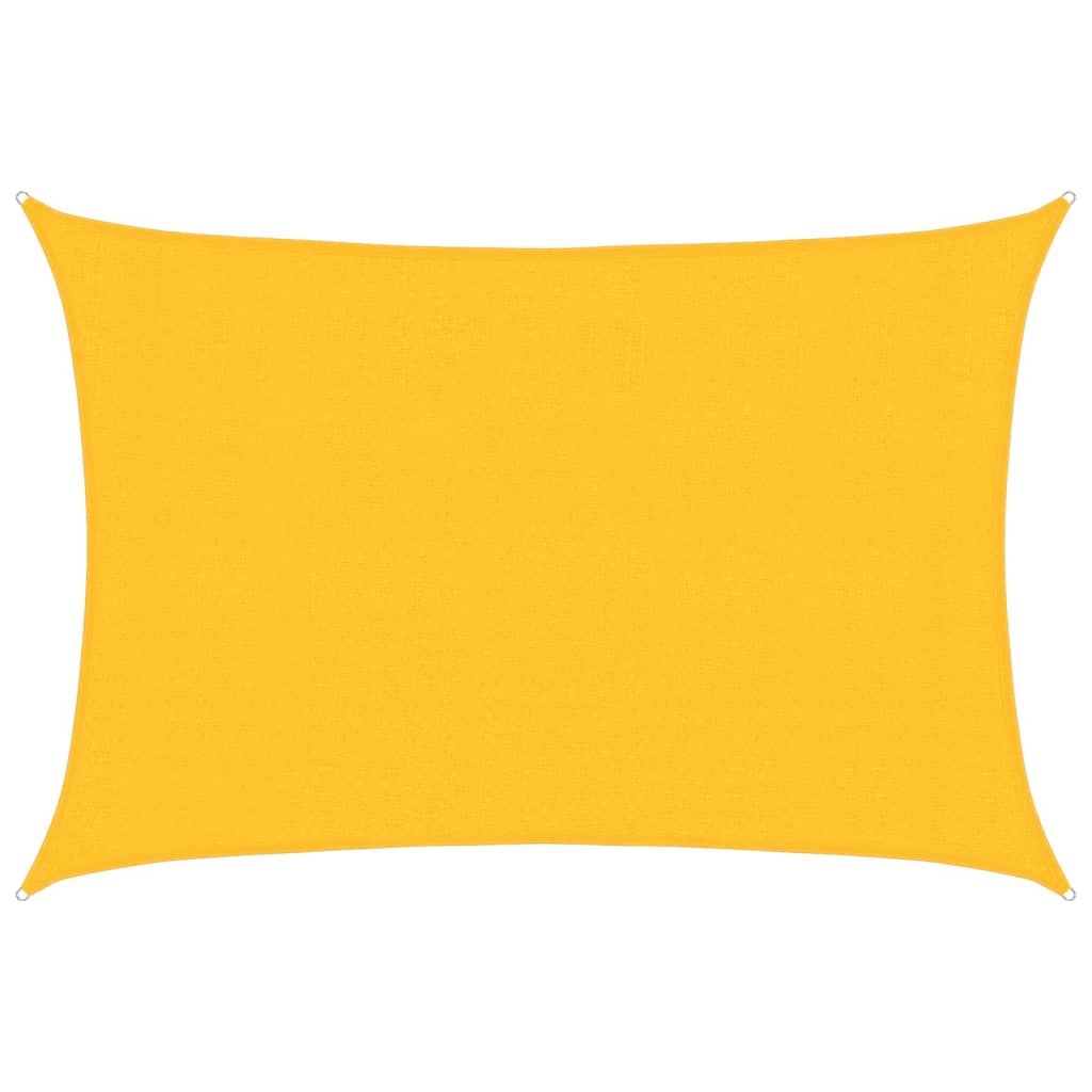 vidaXL Sunshade Sail 160 g/m² Yellow 3x5 m HDPE