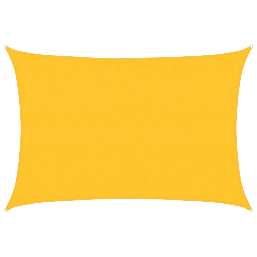 vidaXL Sunshade Sail 160 g/m² Rectangular Yellow 3.5x4.5 m HDPE