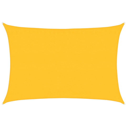 vidaXL Sunshade Sail 160 g/m² Rectangular Yellow 3.5x4.5 m HDPE