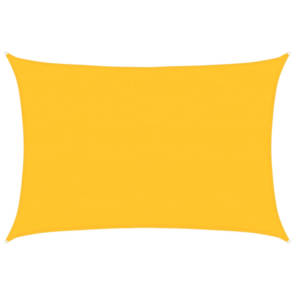 vidaXL Sunshade Sail 160 g/m² Rectangular Yellow 4x5 m HDPE