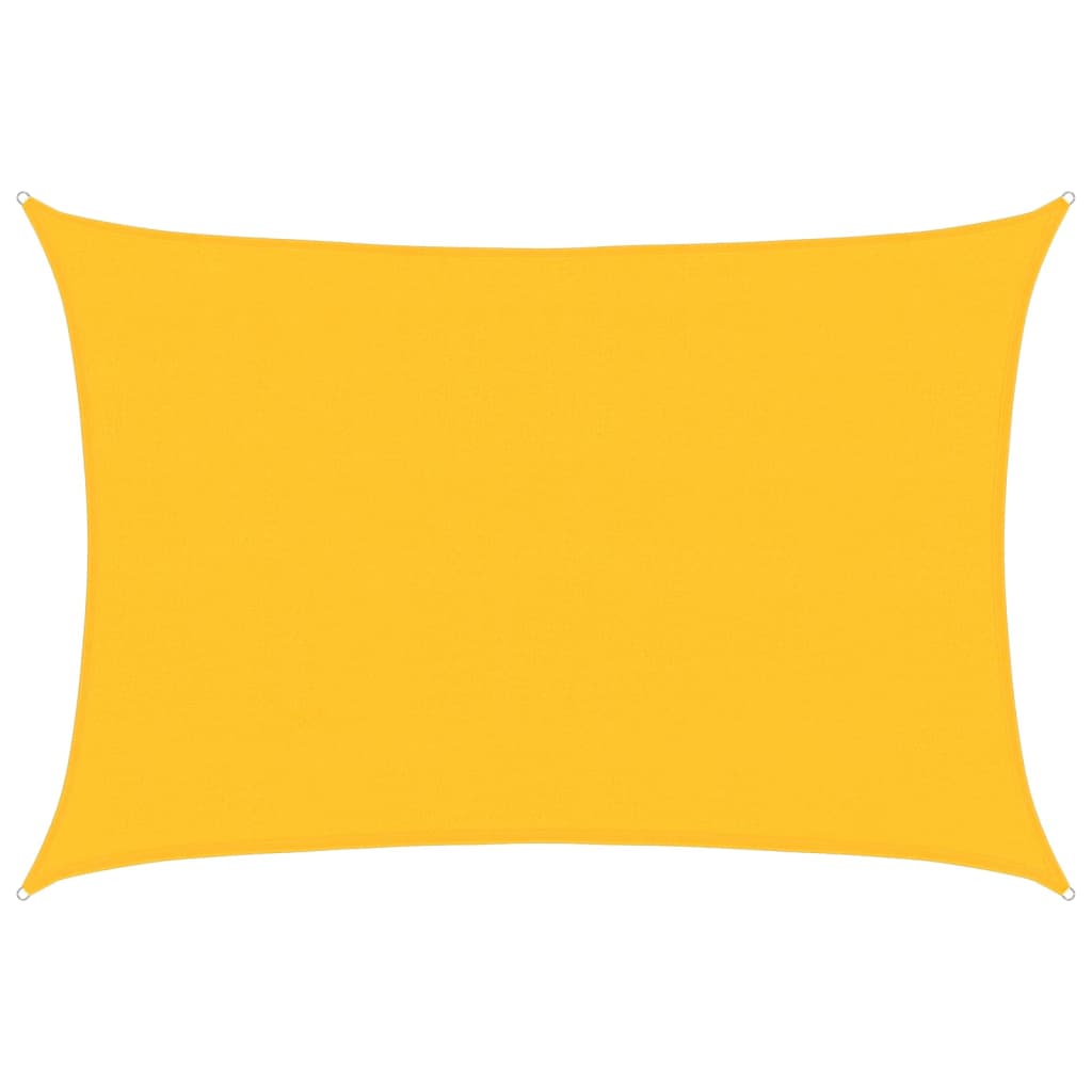 vidaXL Sunshade Sail 160 g/m² Rectangular Yellow 4x6 m HDPE