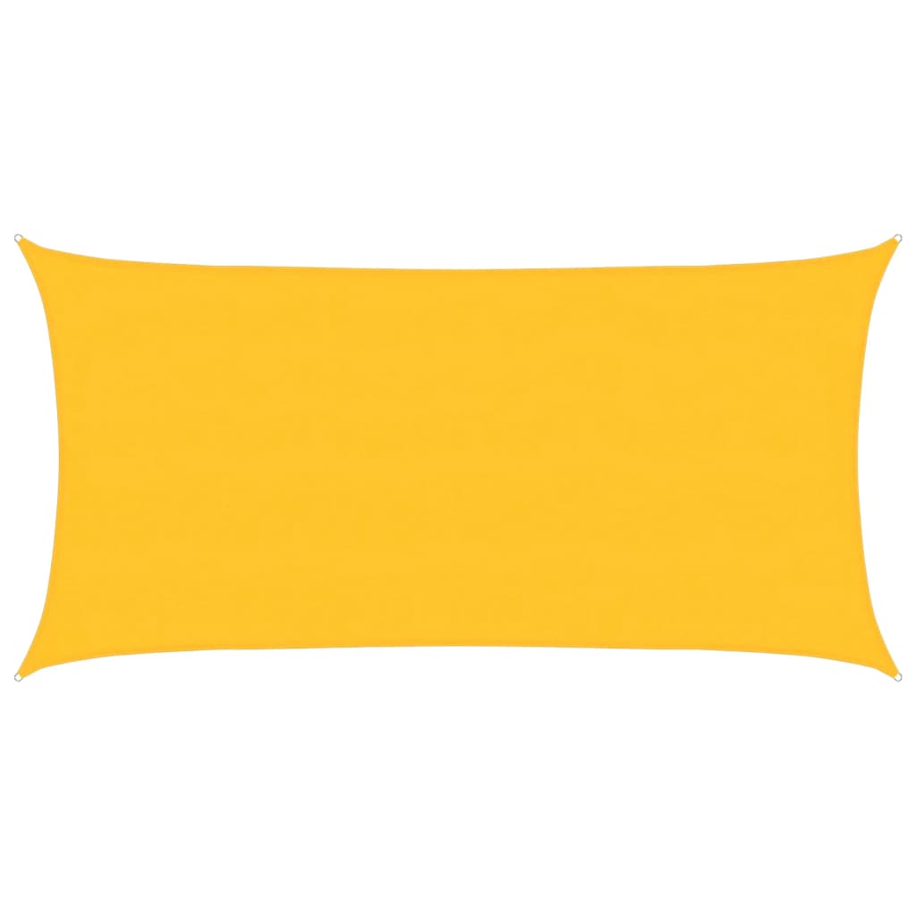 vidaXL Sunshade Sail 160 g/m² Rectangular Yellow 4x7 m HDPE