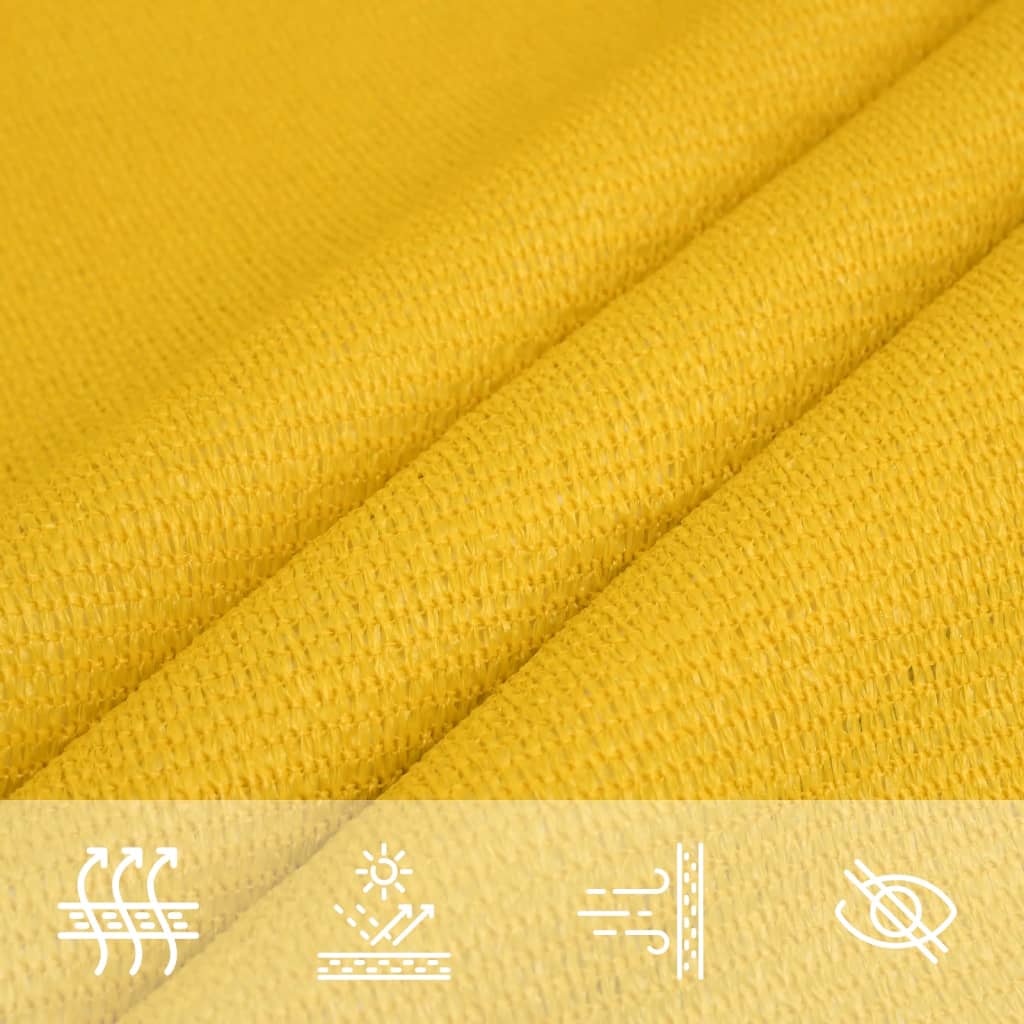 vidaXL Sunshade Sail 160 g/m² Rectangular Yellow 4x7 m HDPE