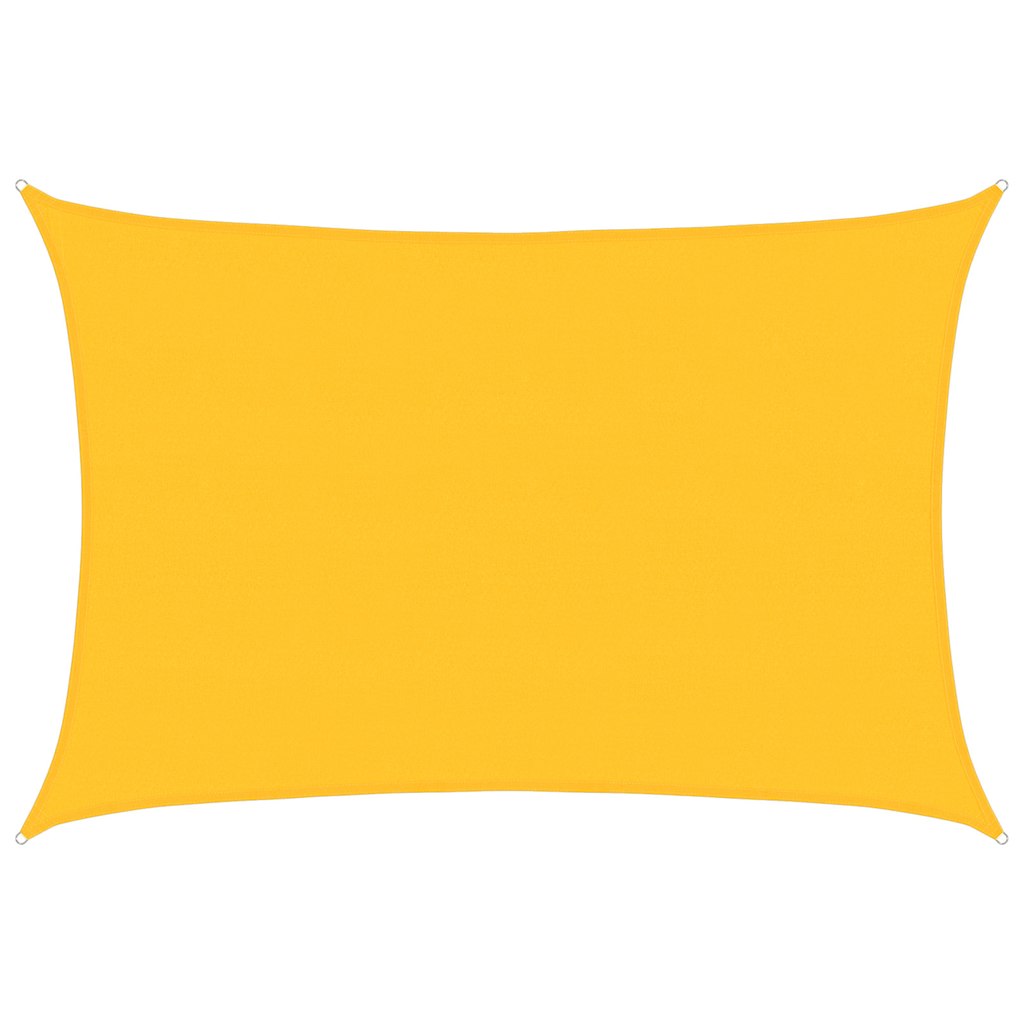 vidaXL Sunshade Sail 160 g/m² Rectangular Yellow 5x7 m HDPE