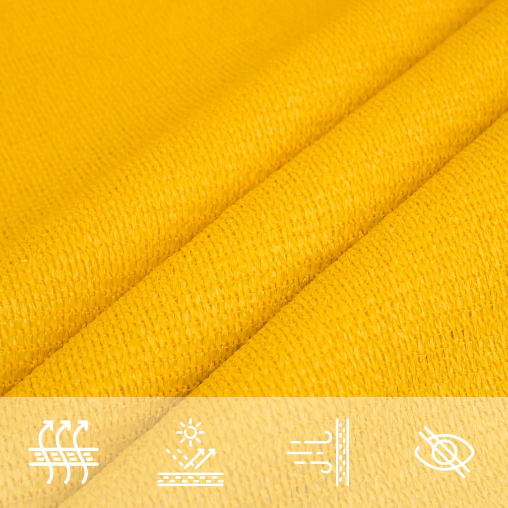vidaXL Sunshade Sail 160 g/m² Rectangular Yellow 5x7 m HDPE