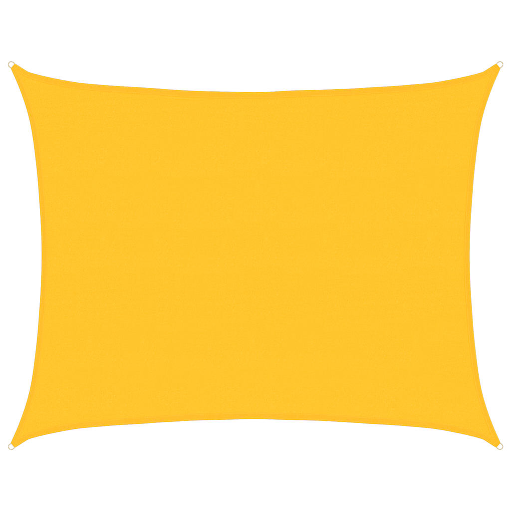 vidaXL Sunshade Sail 160 g/m² Rectangular Yellow 6x7 m HDPE
