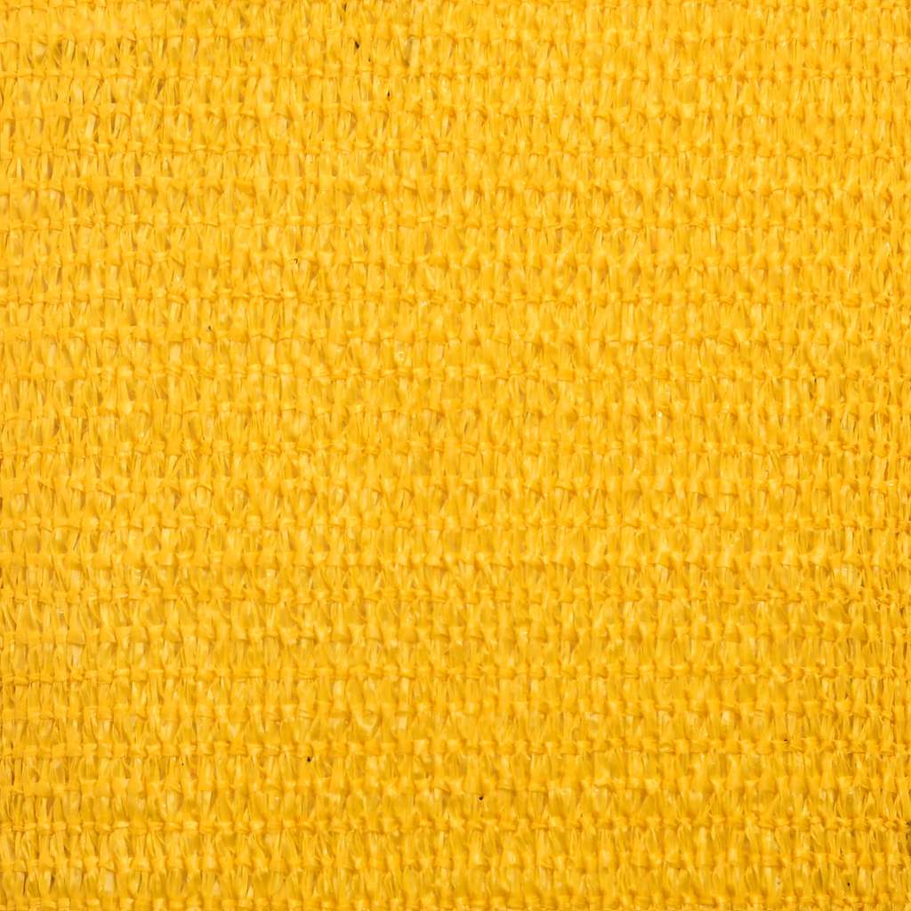 vidaXL Sunshade Sail 160 g/m² Triangular Yellow 2.5x2.5x3.5 m HDPE