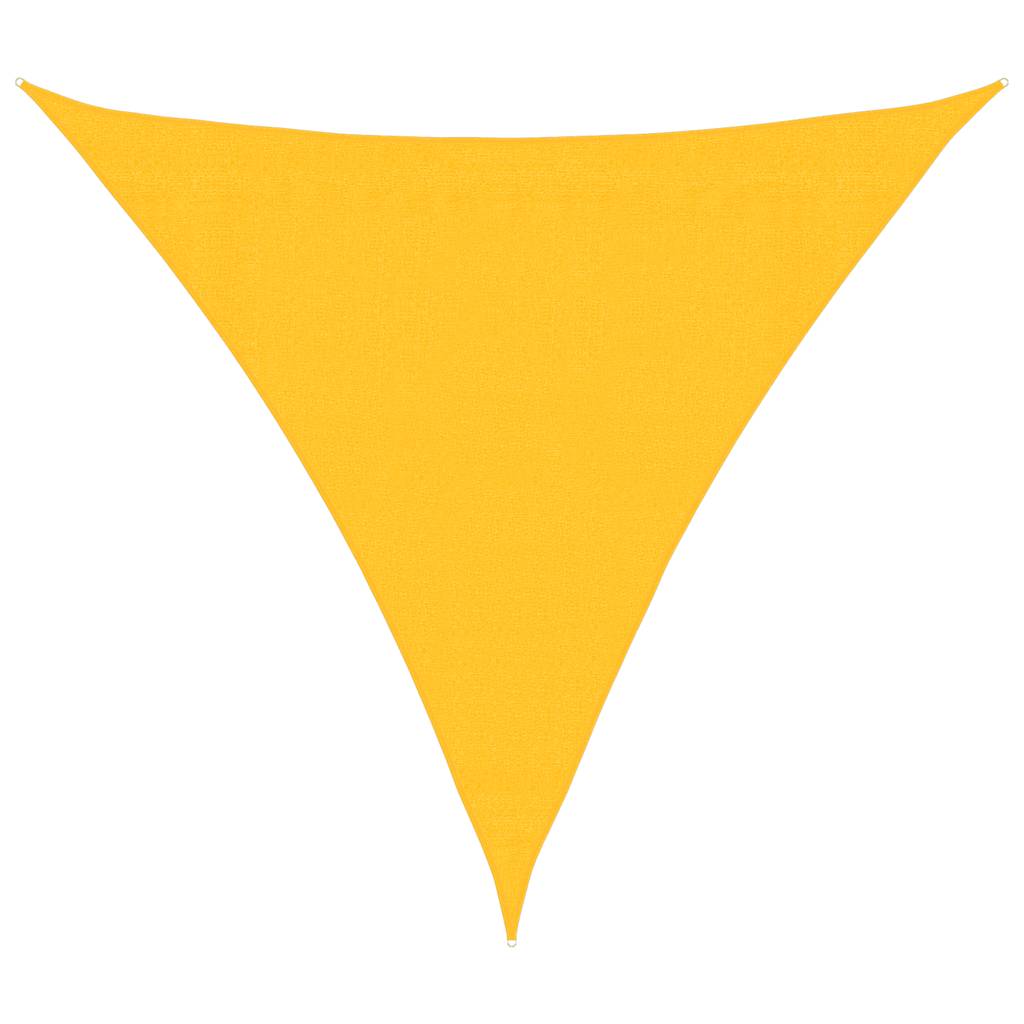 vidaXL Sunshade Sail 160 g/m² Triangular Yellow 3x3x3 m HDPE
