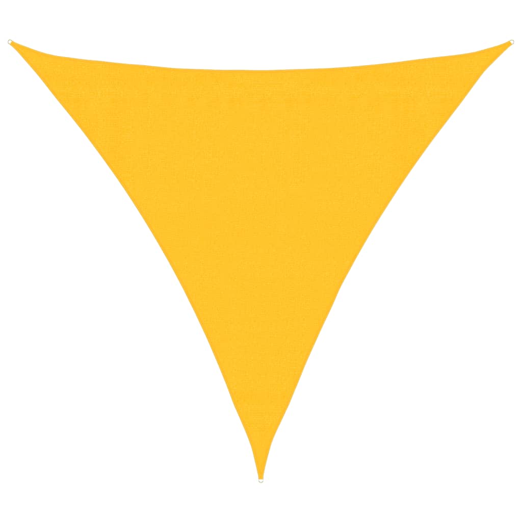 vidaXL Sunshade Sail 160 g/m² Yellow 3.6x3.6x3.6 m HDPE