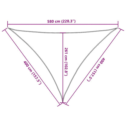 vidaXL Sunshade Sail 160 g/m² Yellow 4x4x5.8 m HDPE