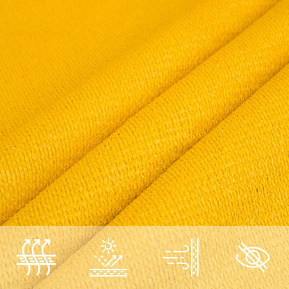 vidaXL Sunshade Sail 160 g/m² Triangular Yellow 4.5x4.5x4.5 m HDPE