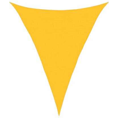 vidaXL Sunshade Sail 160 g/m² Triangular Yellow 4x5x5 m HDPE