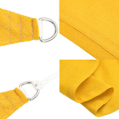 vidaXL Sunshade Sail 160 g/m² Triangular Yellow 4x5x5 m HDPE
