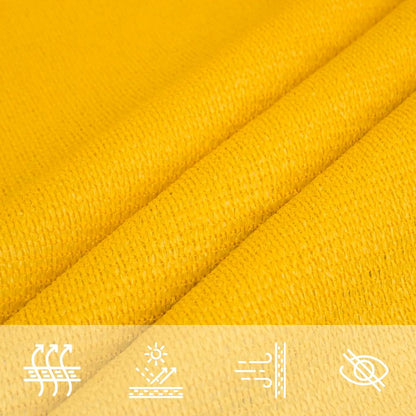 vidaXL Sunshade Sail 160 g/m² Triangular Yellow 4x5x5 m HDPE