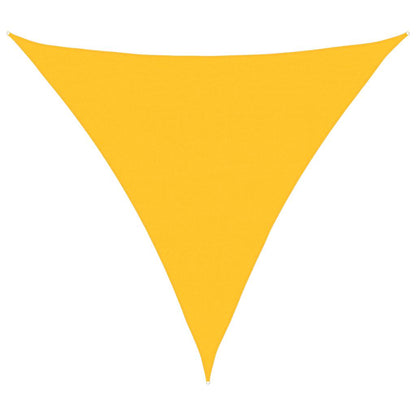 vidaXL Sunshade Sail 160 g/m² Triangular Yellow 5x5x5 m HDPE