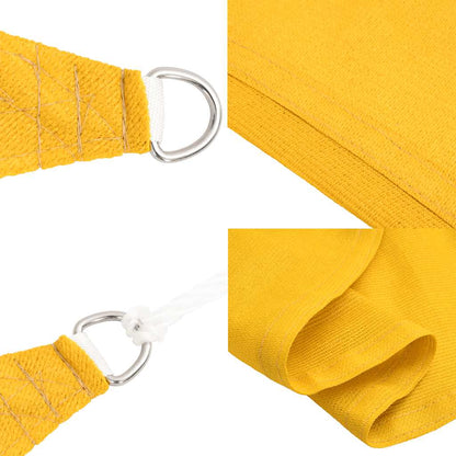 vidaXL Sunshade Sail 160 g/m² Triangular Yellow 5x5x5 m HDPE