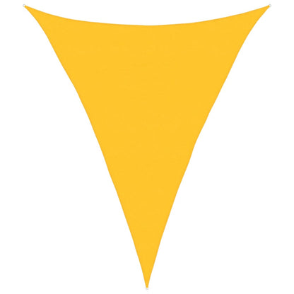 vidaXL Sunshade Sail 160 g/m² Triangular Yellow 5x6x6 m HDPE