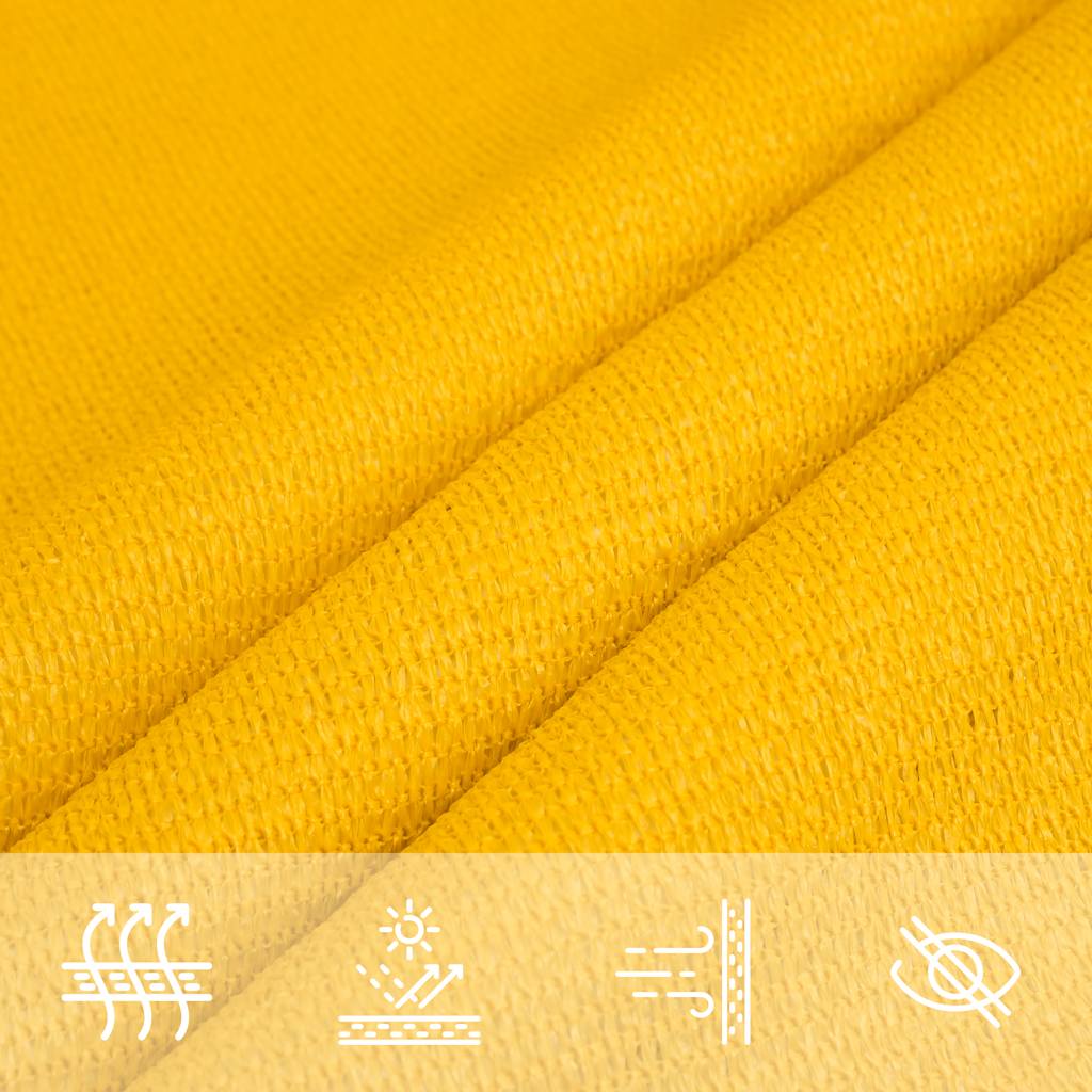 vidaXL Sunshade Sail 160 g/m² Yellow 5x7x7 m HDPE