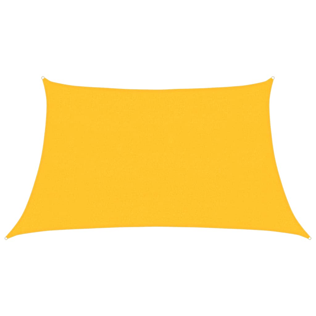 vidaXL Sunshade Sail 160 g/m² Yellow 3/4x2 m HDPE