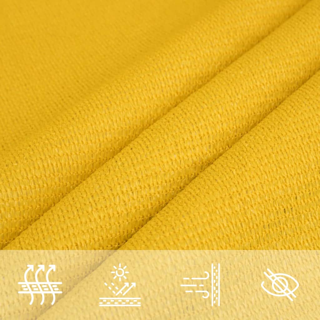 vidaXL Sunshade Sail 160 g/m² Yellow 3/4x2 m HDPE