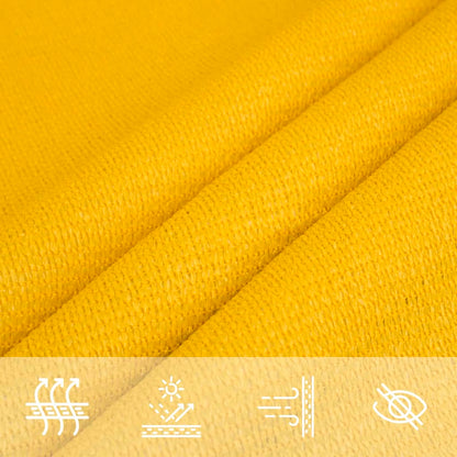 vidaXL Sunshade Sail 160 g/m² Yellow 3/4x2 m HDPE